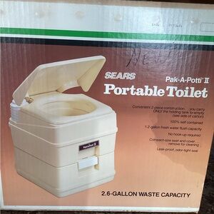 Sears Pak-A-Potti II Portable Toilet - Almond - 2.6 gallon capacity